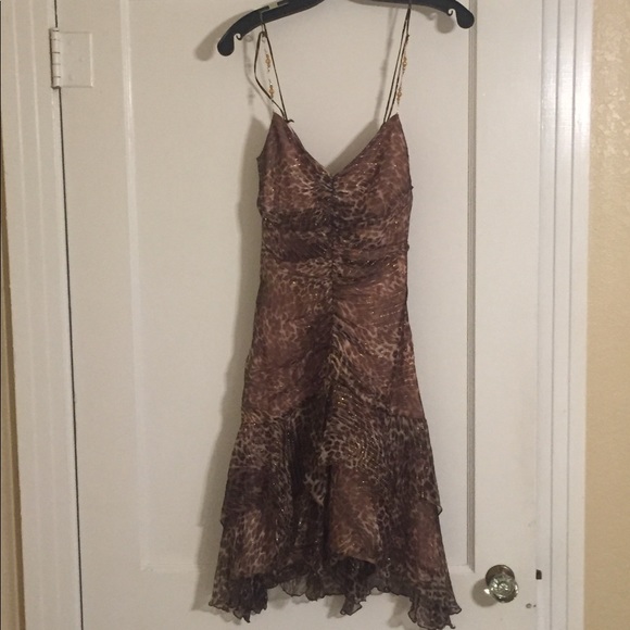 ABS Leopard Print cocktail dress - Picture 3 of 6